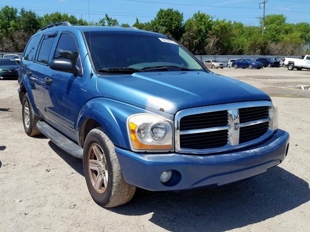 1D4HB48N84F237118 - 2004 DODGE DURANGO SL BLUE photo 1