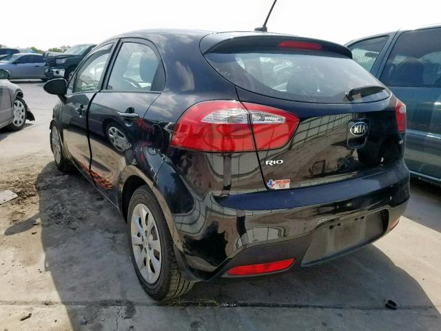 KNADM5A36F6501313 - 2015 KIA RIO LX BLACK photo 3