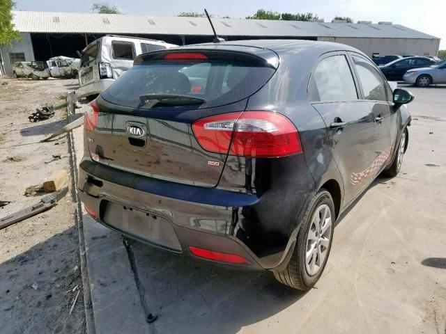 KNADM5A36F6501313 - 2015 KIA RIO LX BLACK photo 4