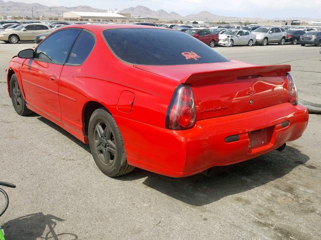 2G1WX12K549448782 - 2004 CHEVROLET MONTE CARL RED photo 3