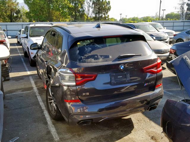 5UXTS3C54K0Z02863 - 2019 BMW X3 XDRIVEM GRAY photo 3