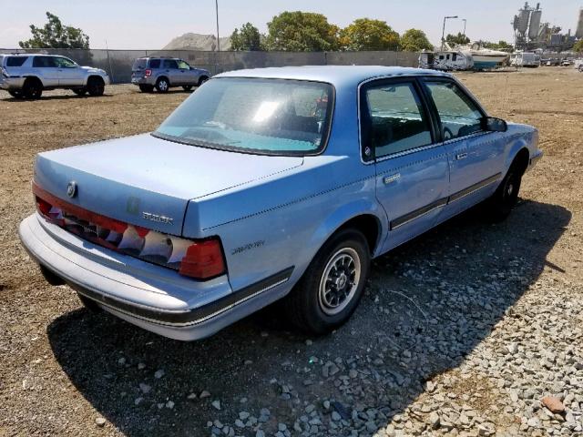 1G4AG54N5N6453212 - 1992 BUICK CENTURY SP BLUE photo 4