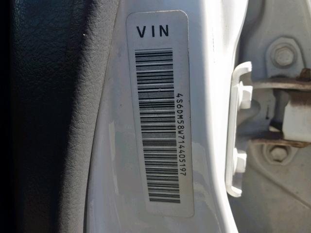 4S6DM58W714405197 - 2001 HONDA PASSPORT E თეთრი ფოტო 10