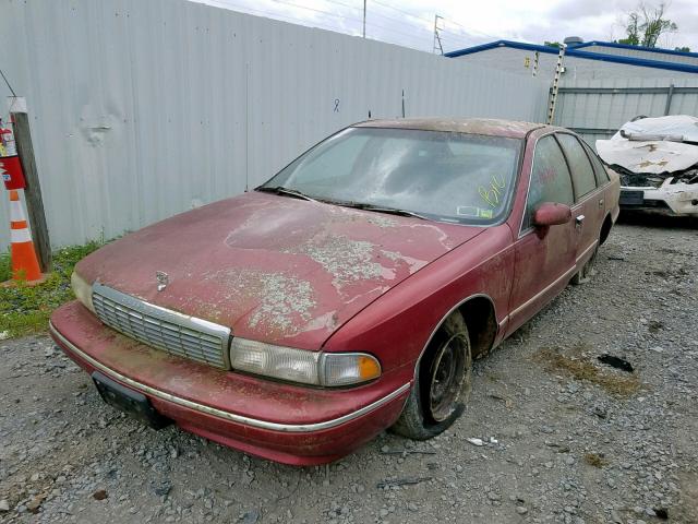 1G1BL52W9RR187206 - 1994 CHEVROLET CAPRICE CL RED photo 2