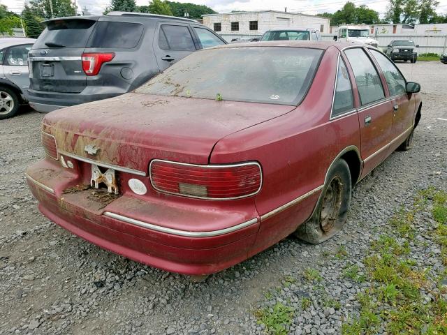 1G1BL52W9RR187206 - 1994 CHEVROLET CAPRICE CL RED photo 4