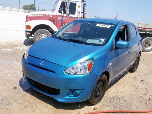 ML32A3HJ8FH038433 - 2015 MITSUBISHI MIRAGE DE BLUE photo 2