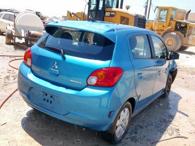 ML32A3HJ8FH038433 - 2015 MITSUBISHI MIRAGE DE BLUE photo 4