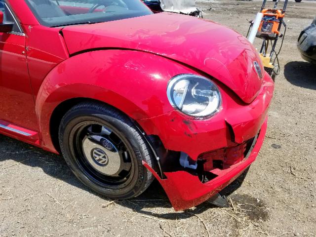 3VW517AT3GM802602 - 2016 VOLKSWAGEN BEETLE S/S RED photo 9