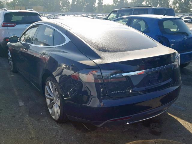 5YJSA1CP3DFP05693 - 2013 TESLA MODEL S BLUE photo 3