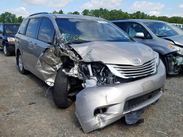 5TDKK3DCXFS550630 - 2015 TOYOTA SIENNA LE SILVER photo 1