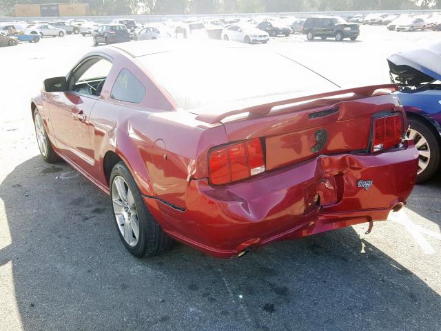 1ZVHT82H265150597 - 2006 FORD MUSTANG GT RED photo 3