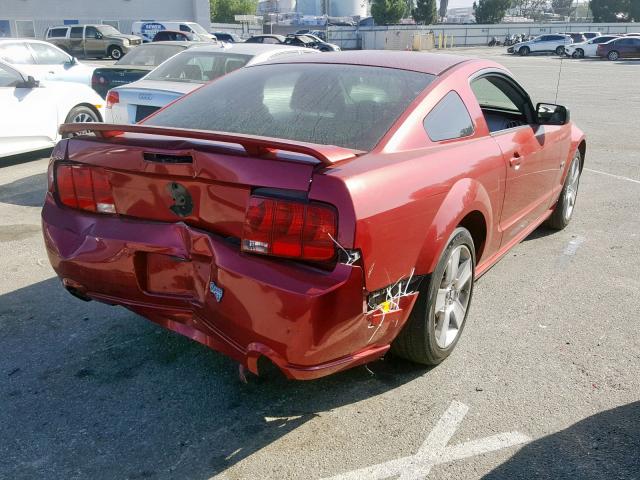 1ZVHT82H265150597 - 2006 FORD MUSTANG GT RED photo 4