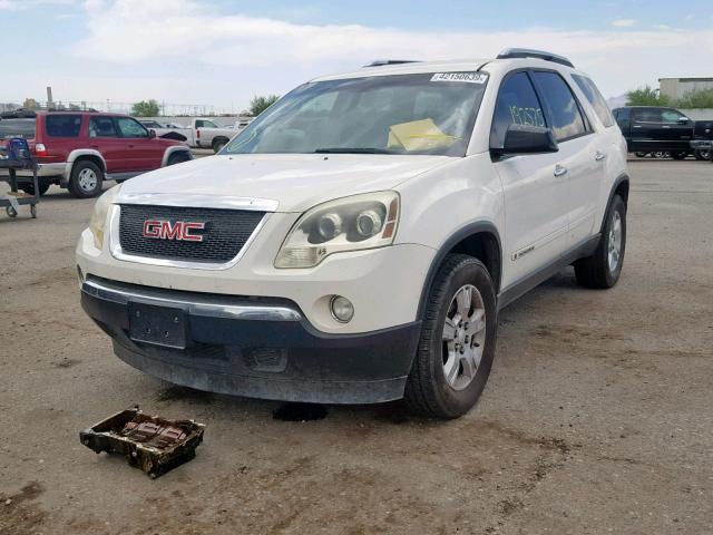 1GKER13788J112808 - 2008 GMC ACADIA SLE WHITE photo 2