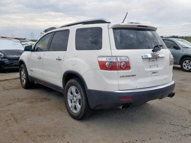 1GKER13788J112808 - 2008 GMC ACADIA SLE WHITE photo 3