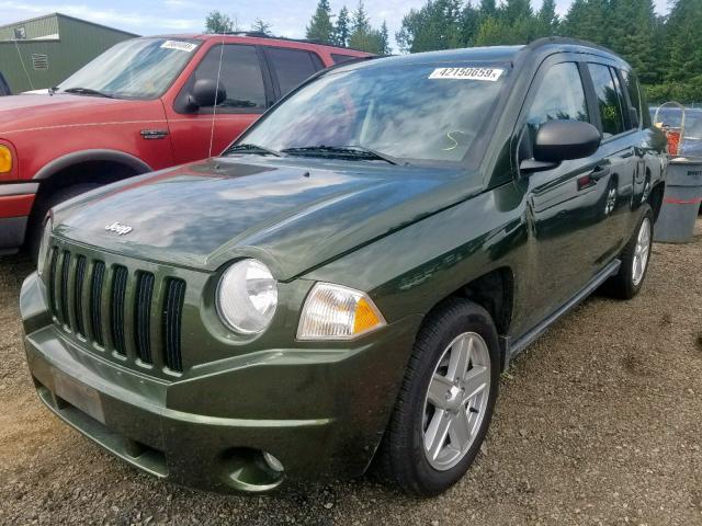 1J8FF47W67D316640 - 2007 JEEP COMPASS GREEN photo 2