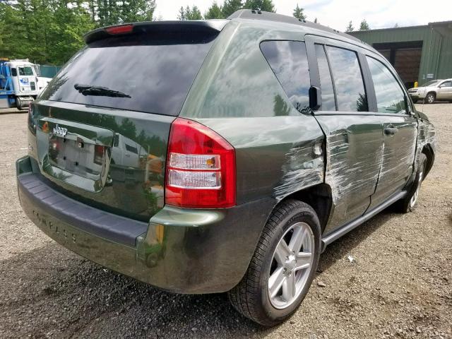 1J8FF47W67D316640 - 2007 JEEP COMPASS GREEN photo 4