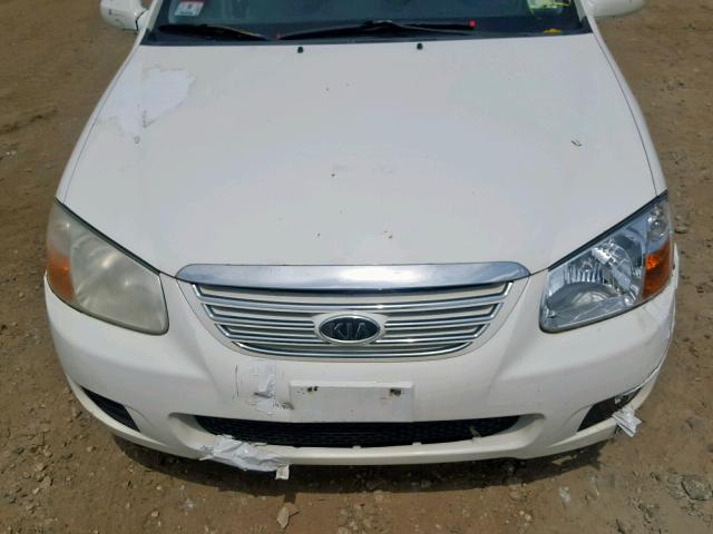 KNAFE122375429806 - 2007 KIA SPECTRA EX WHITE photo 9