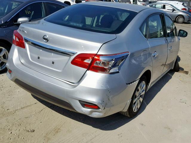 3N1AB7APXKY333949 - 2019 NISSAN SENTRA S SILVER photo 4