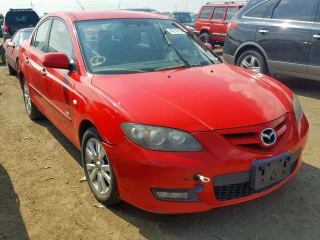 JM1BK324481877228 - 2008 MAZDA 3 S RED photo 1