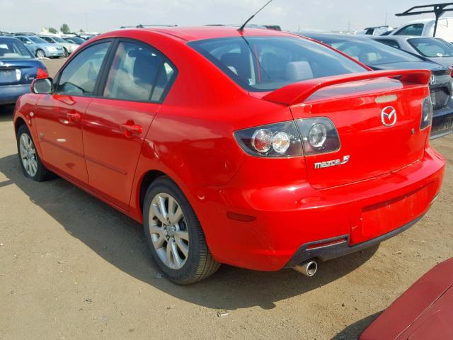 JM1BK324481877228 - 2008 MAZDA 3 S RED photo 3