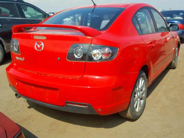 JM1BK324481877228 - 2008 MAZDA 3 S RED photo 4