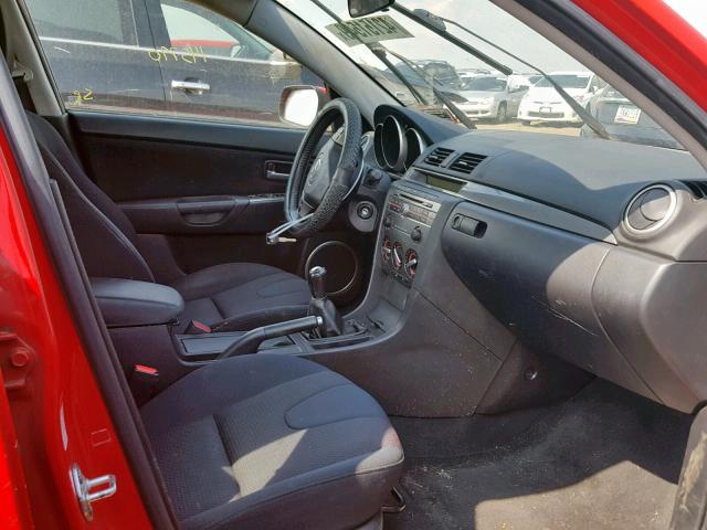 JM1BK324481877228 - 2008 MAZDA 3 S RED photo 5