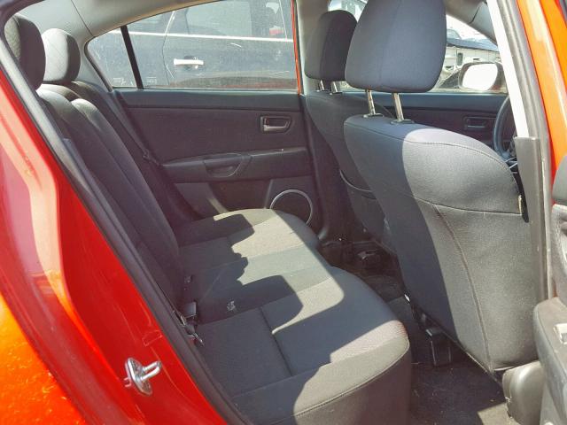 JM1BK324481877228 - 2008 MAZDA 3 S RED photo 6