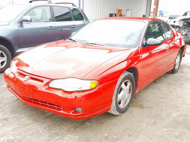 2G1WX12K349465225 - 2004 CHEVROLET MONTE CARL RED photo 2