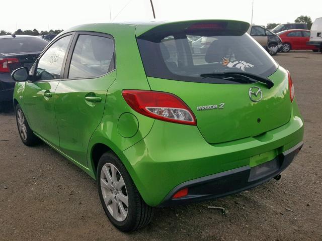 JM1DE1HZ4B0127008 - 2011 MAZDA MAZDA2 GREEN photo 3