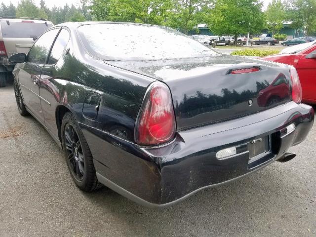 2G1WW12EX29176840 - 2002 CHEVROLET MONTE CARL 黑色 照片 3