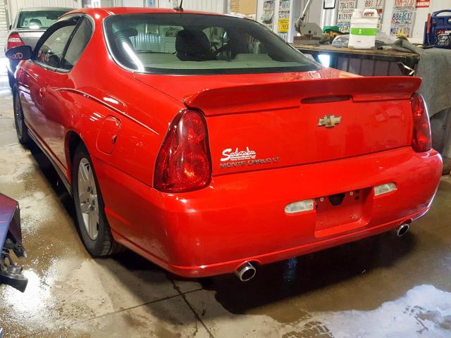 2G1WK161769236534 - 2006 CHEVROLET MONTE CARL RED photo 3