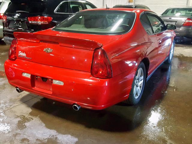 2G1WK161769236534 - 2006 CHEVROLET MONTE CARL RED photo 4