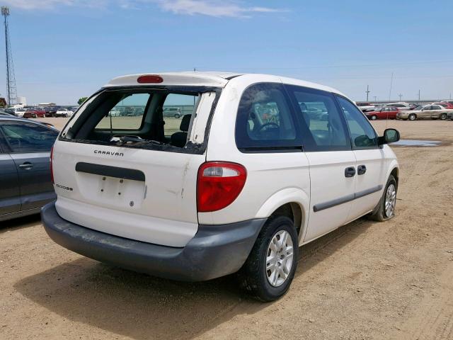 1D4GP25B07B225326 - 2007 DODGE CARAVAN SE WHITE photo 4