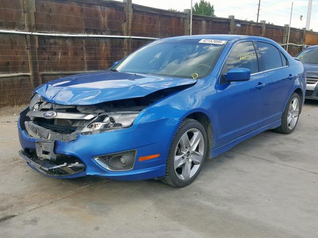 3FAHP0DC2BR173093 - 2011 FORD FUSION SPO BLUE photo 2