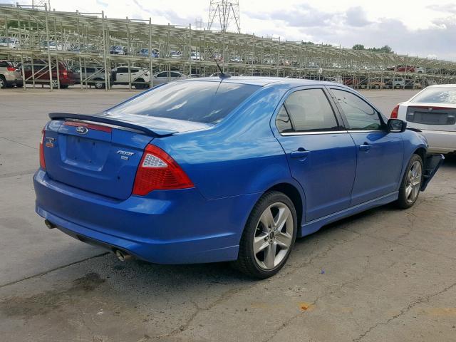 3FAHP0DC2BR173093 - 2011 FORD FUSION SPO BLUE photo 4