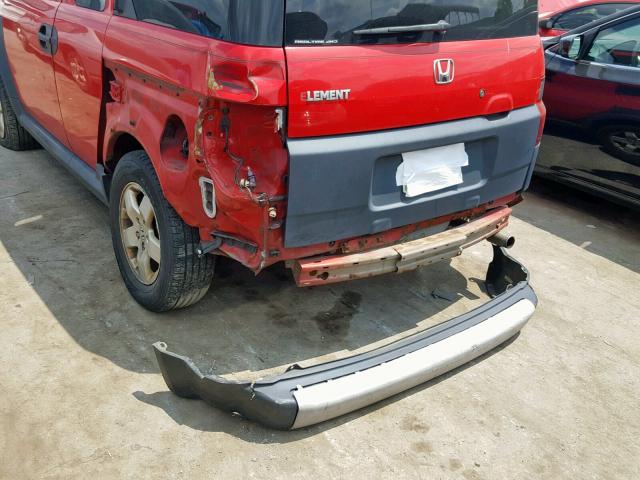 5J6YH28665L029373 - 2005 HONDA ELEMENT EX RED photo 9