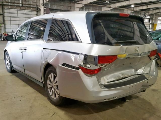 5FNRL5H65EB127632 - 2014 HONDA ODYSSEY EX SILVER photo 3