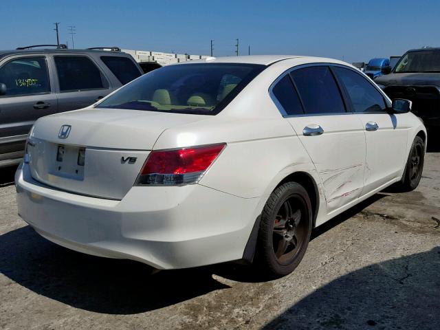 1HGCP36899A002443 - 2009 HONDA ACCORD EXL WHITE photo 4