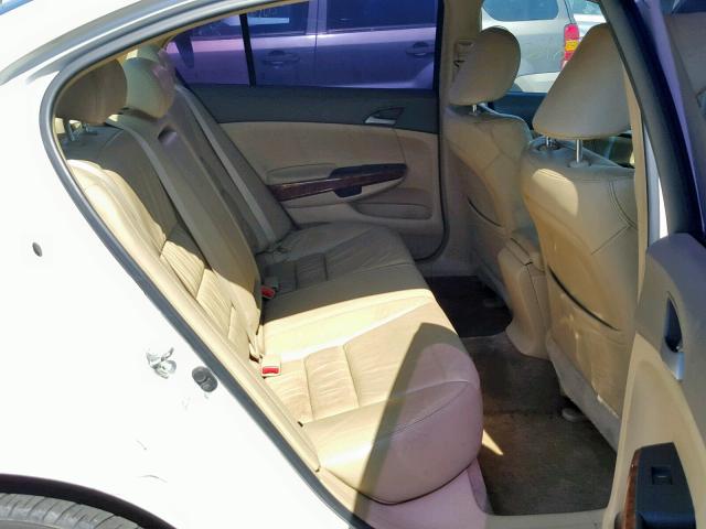 1HGCP36899A002443 - 2009 HONDA ACCORD EXL WHITE photo 6