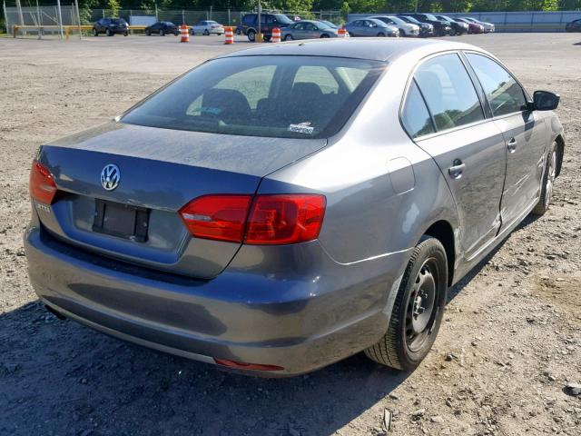 3VW2K7AJ1CM322535 - 2012 VOLKSWAGEN JETTA BASE GRAY photo 4