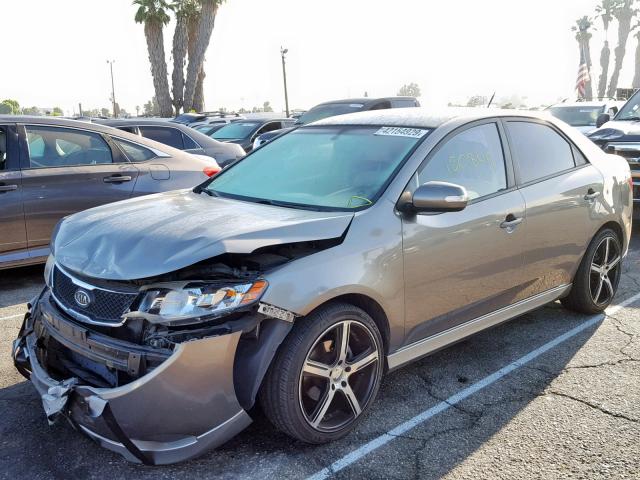 KNAFU4A27A5236460 - 2010 KIA FORTE EX GRAY photo 2