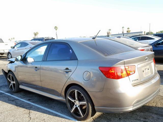 KNAFU4A27A5236460 - 2010 KIA FORTE EX GRAY photo 3