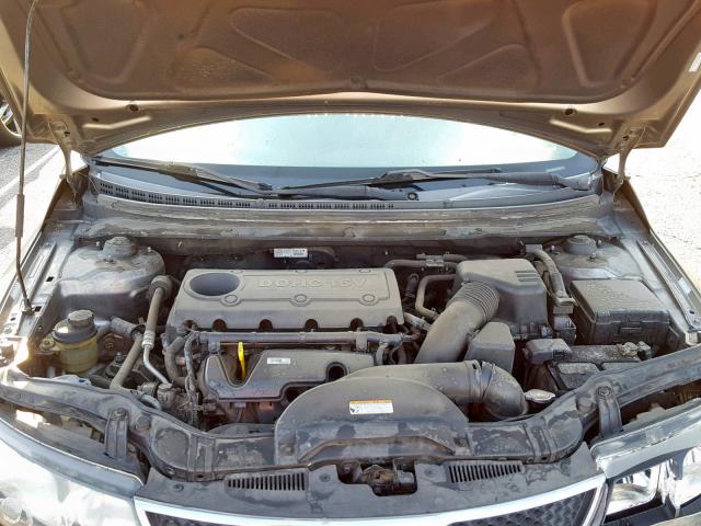 KNAFU4A27A5236460 - 2010 KIA FORTE EX GRAY photo 7