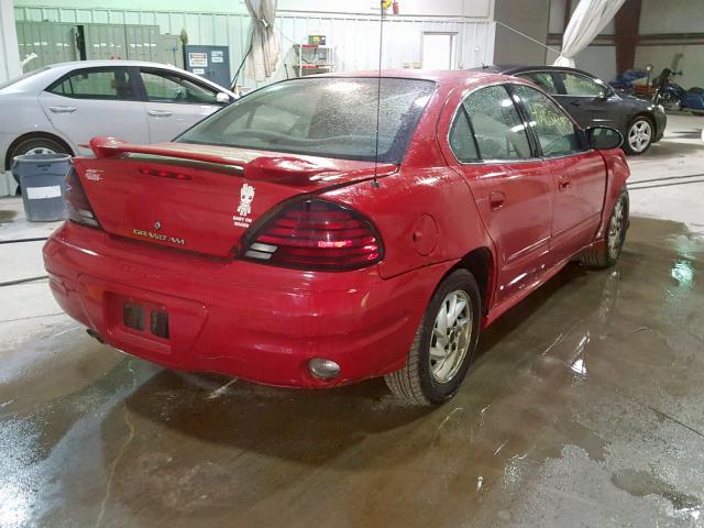 1G2NE52F63C320369 - 2003 PONTIAC GRAND AM S RED photo 4