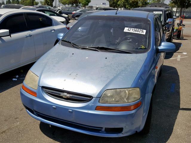 KL1TJ526X4B160042 - 2004 CHEVROLET AVEO LS BLUE photo 2