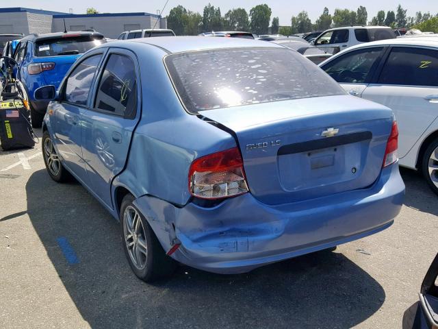 KL1TJ526X4B160042 - 2004 CHEVROLET AVEO LS BLUE photo 3