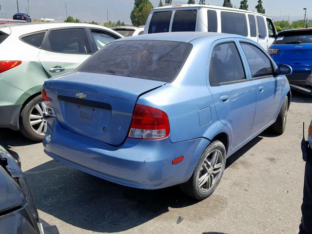 KL1TJ526X4B160042 - 2004 CHEVROLET AVEO LS BLUE photo 4