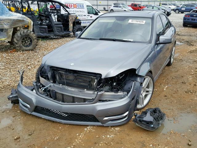 WDDGF4HB1DR266046 - 2013 MERCEDES-BENZ C 250 SILVER photo 2