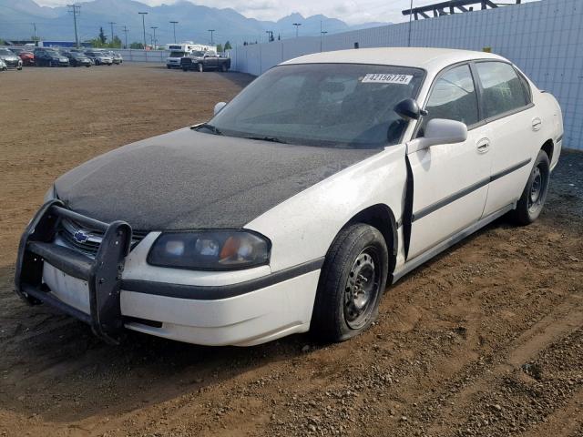 2G1WF55KX39402739 - 2003 CHEVROLET IMPALA WHITE photo 2