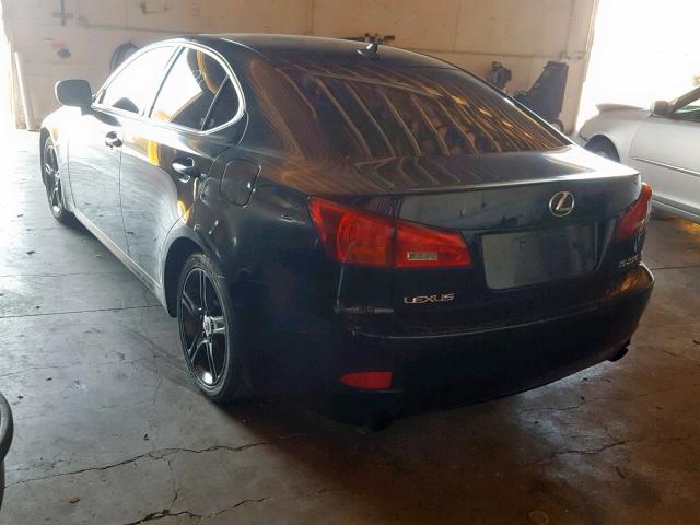 JTHBK262072025324 - 2007 LEXUS IS 250 BLACK photo 3